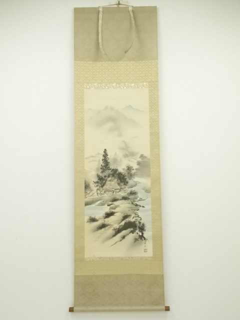 JAPANESE HANGING SCROLL / PRINTED / LANDSCAPE